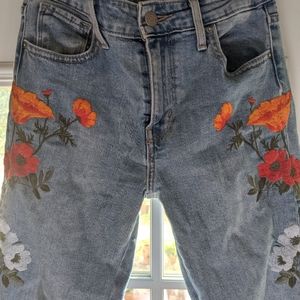 Levi's 721 California Poppy Embroidered Jeans